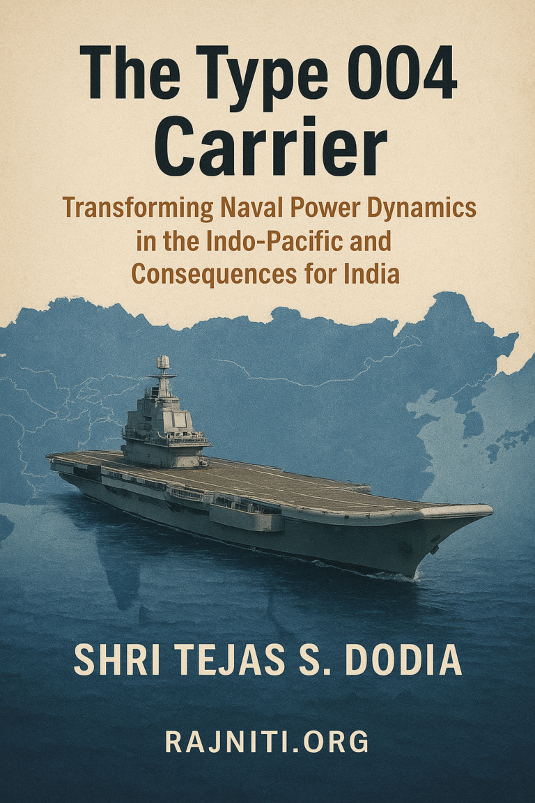 THE TYPE 004 CARRIER: TRANSFORMING NAVAL POWER DYNAMICS IN THE INDO-PACIFIC AND CONSEQUENCES FOR INDIA